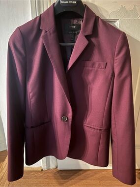 J. Crew Women's Burgandy Single-Button Blazer